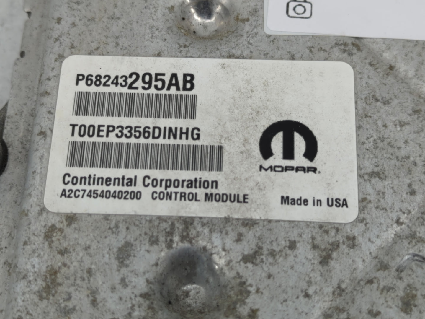 2017 Dodge Caravan PCM Engine Control Computer ECU ECM PCU OEM P/N:68243295AB Fits Fits 2016 2018 2019 2020 OEM Used Auto Pa