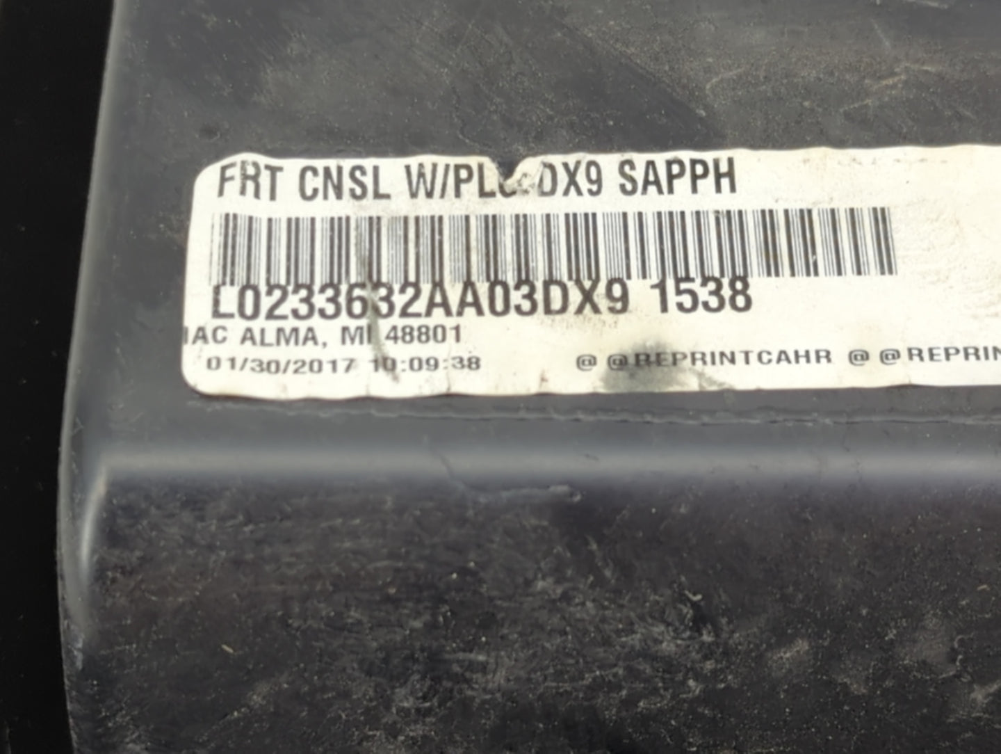 2017 Dodge Caravan Overhead Roof Console - Oemusedautoparts1.com
