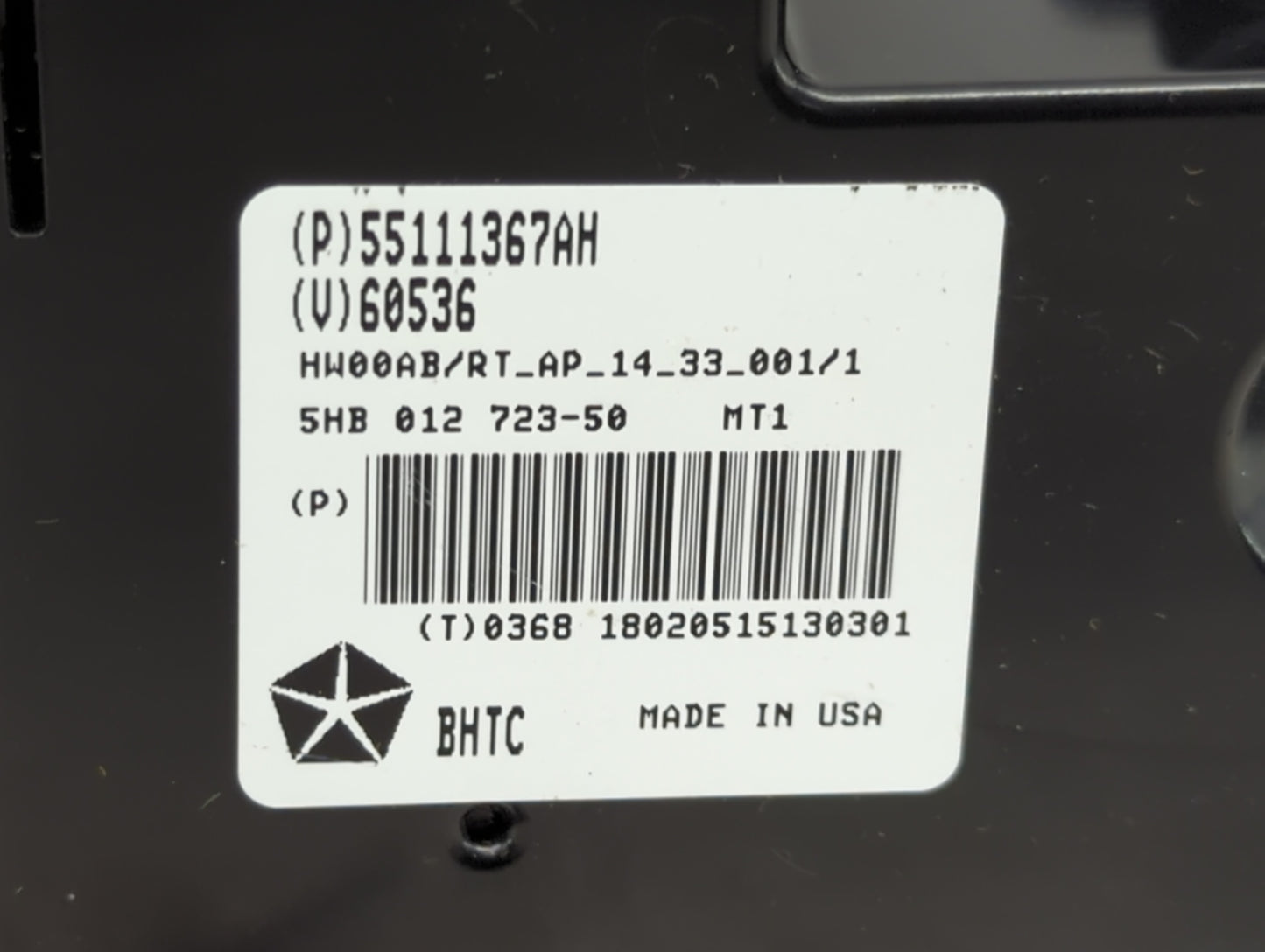 2017 Dodge Caravan Climate Control Module Temperature AC/Heater Replacement P/N:55111367AH Fits OEM Used Auto Parts - Oemuse