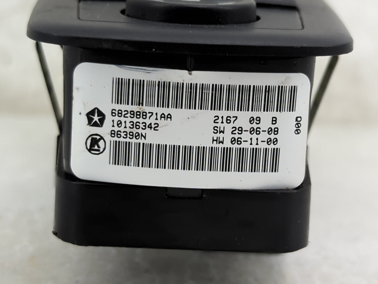 2017 Dodge Caravan Master Power Window Switch Replacement Driver Side Left P/N:68298871AA Fits OEM Used Auto Parts - Oemused