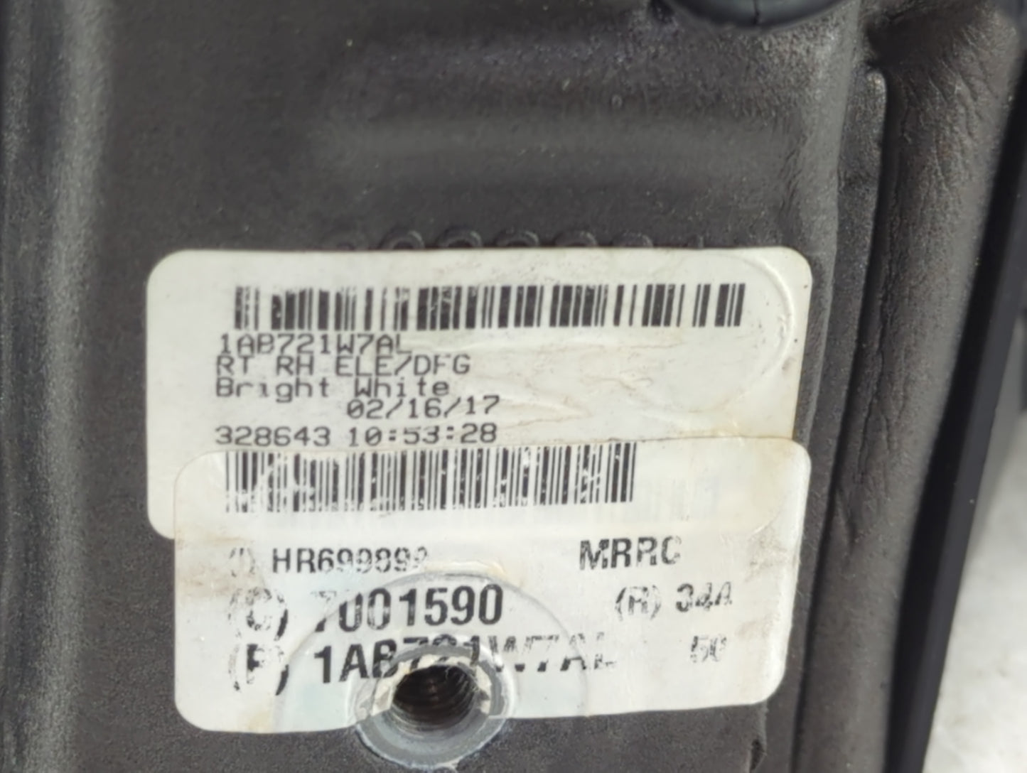 2017 Dodge Caravan Passenger Side View Mirror - Right Door Mirror OEM Used - Oemusedautoparts1.com