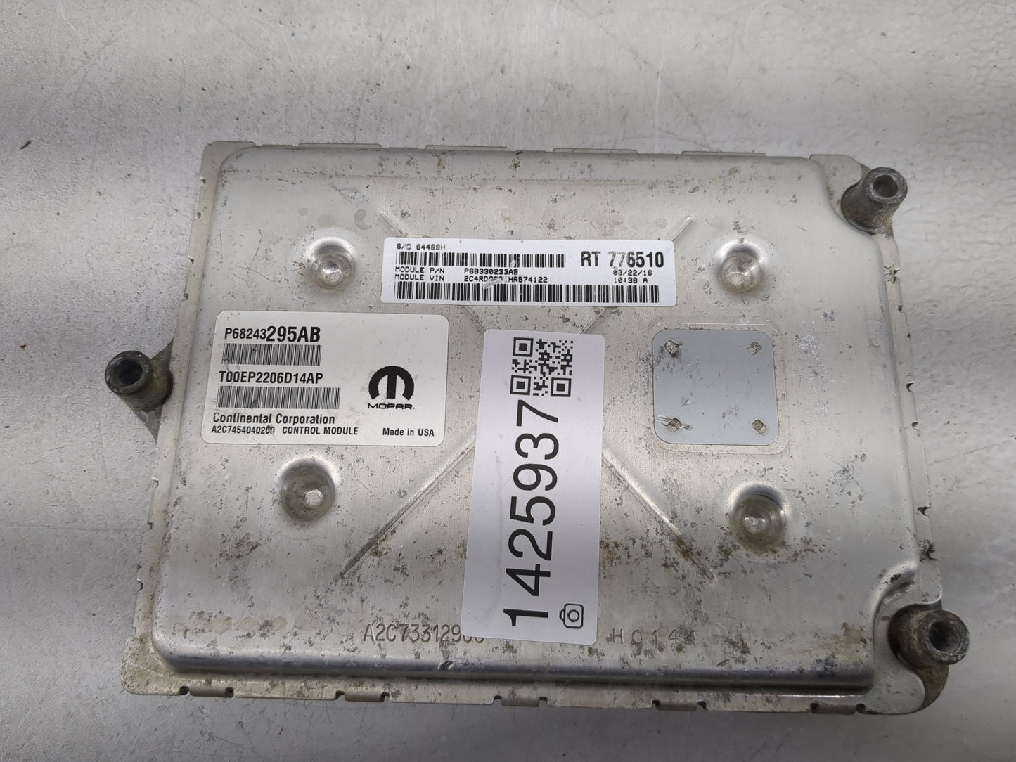 2017 Dodge Caravan PCM Engine Control Computer ECU ECM PCU OEM P/N:P68243295AB T00EP2206D14AP Fits Fits 2016 2018 2019 2020 