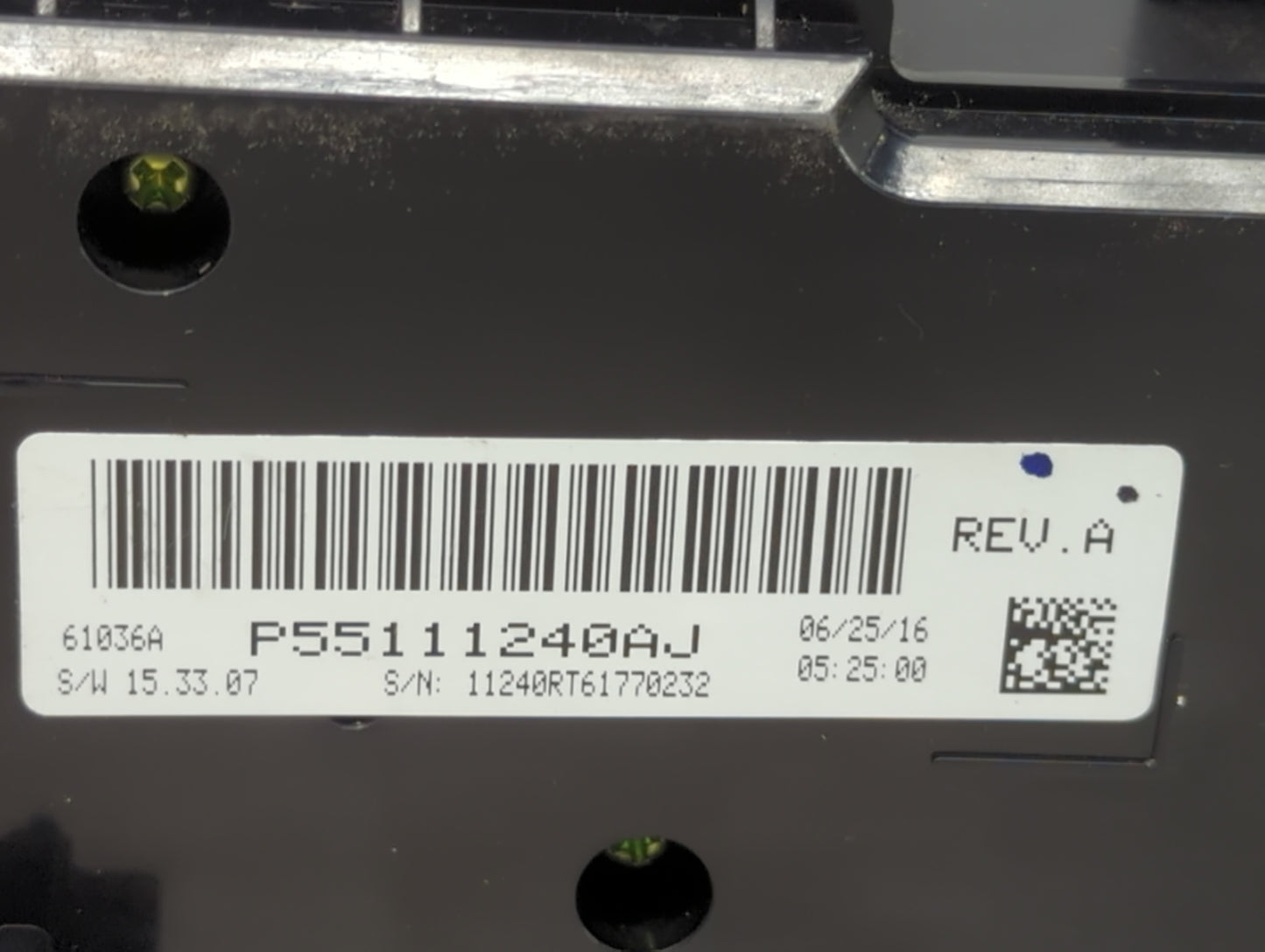 2017 Dodge Caravan Climate Control Module Temperature AC/Heater Replacement P/N:P55111240AJ Fits OEM Used Auto Parts - Oemus