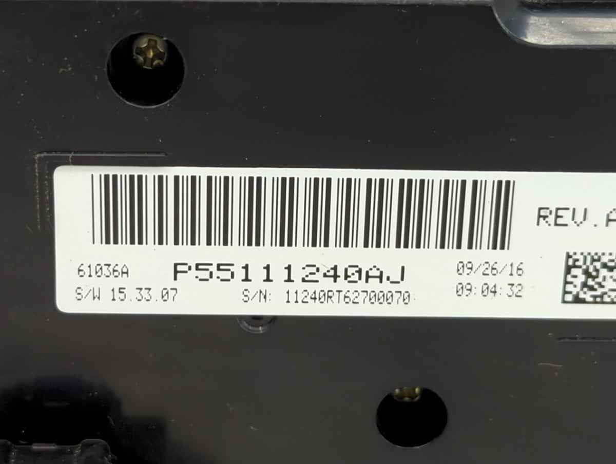 2017 Dodge Caravan Climate Control Module Temperature AC/Heater Replacement P/N:P55111240AJ Fits OEM Used Auto Parts - Oemus