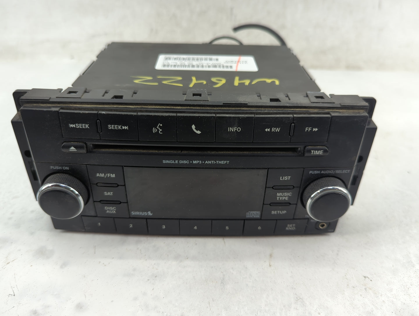 2017 Dodge Caravan Radio AM FM Cd Player Receiver Replacement P/N:P05091258AC Fits Fits 2012 2013 2014 2015 2016 2018 2019 2