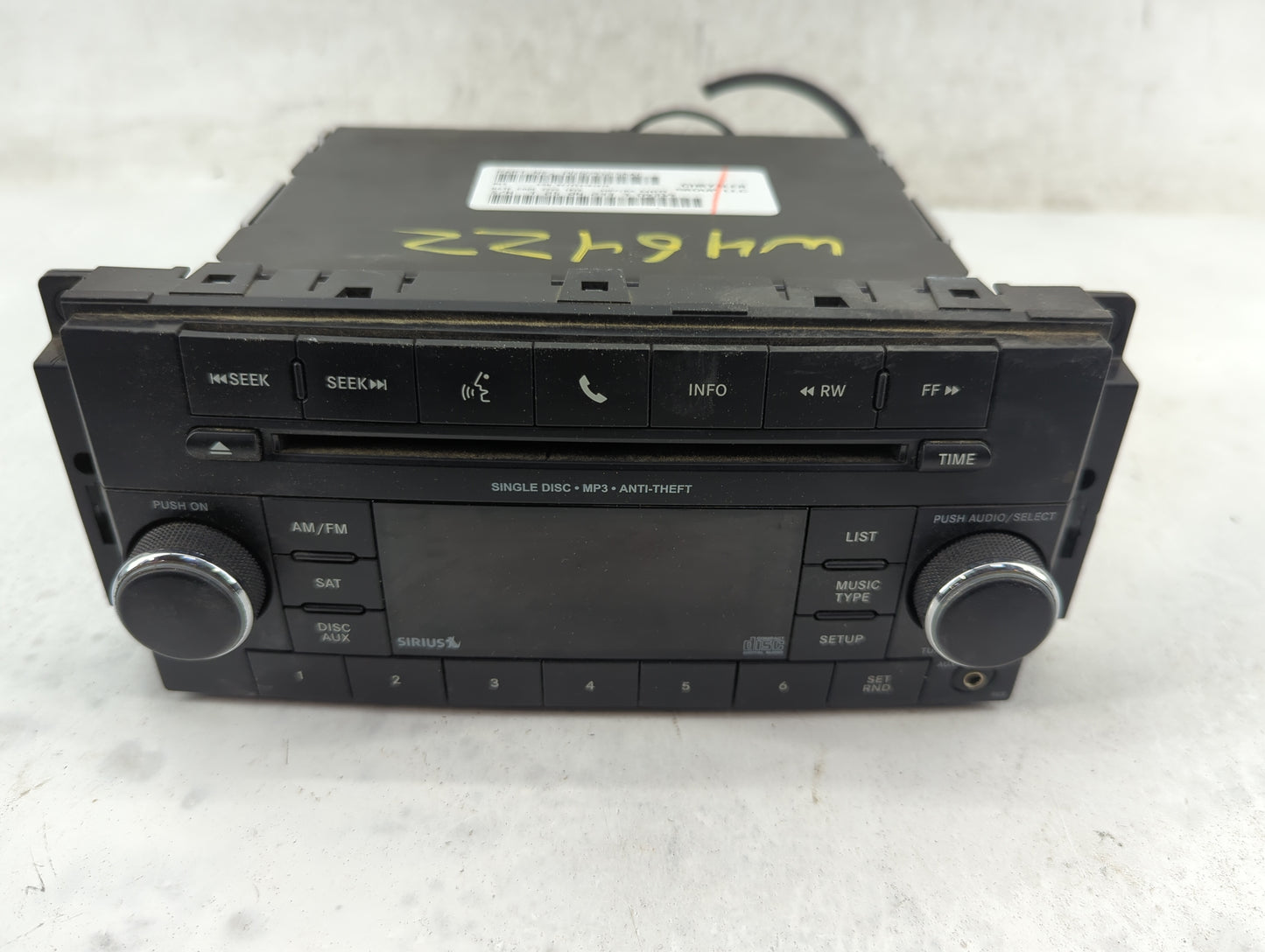 2017 Dodge Caravan Radio AM FM Cd Player Receiver Replacement P/N:P05091258AC Fits Fits 2012 2013 2014 2015 2016 2018 2019 2