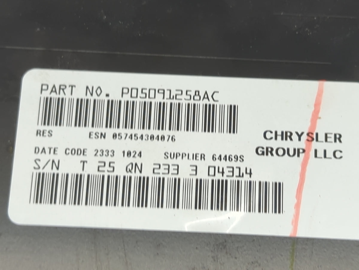 2017 Dodge Caravan Radio AM FM Cd Player Receiver Replacement P/N:P05091258AC Fits Fits 2012 2013 2014 2015 2016 2018 2019 2
