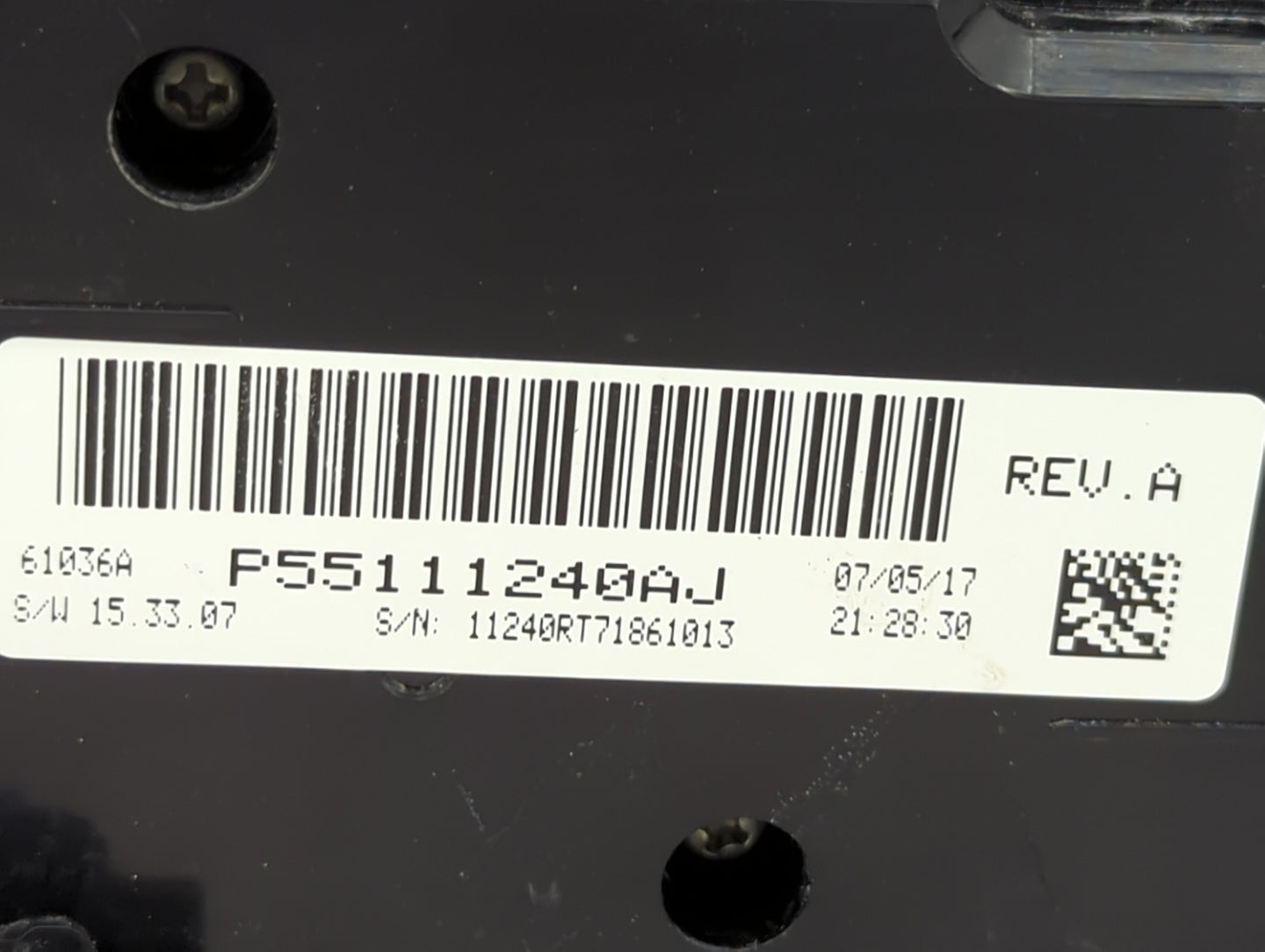 2017 Dodge Caravan Climate Control Module Temperature AC/Heater Replacement P/N:P55111240AJ Fits OEM Used Auto Parts - Oemus