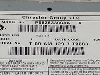 2017 Dodge Caravan Radio AM FM Cd Player Receiver Replacement P/N:P68363300AA Fits Fits 2012 2013 2014 2015 2016 2018 2019 2