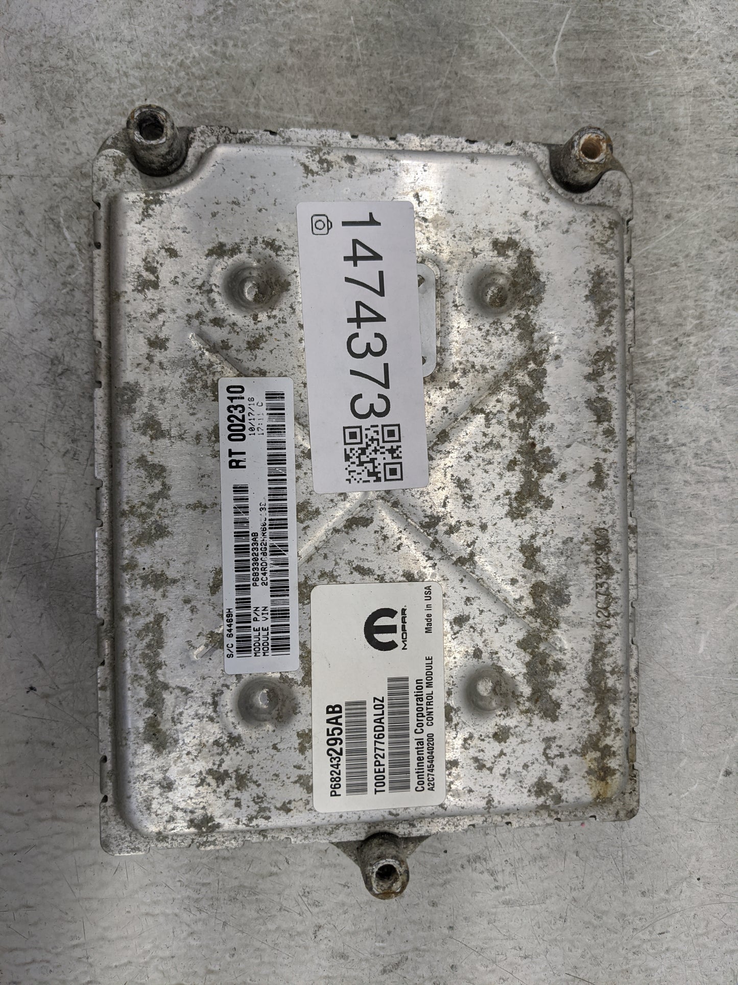 2017 Dodge Caravan PCM Engine Control Computer ECU ECM PCU OEM P/N:P68243295AB T00EP2776DAL0Z Fits Fits 2016 2018 2019 2020 
