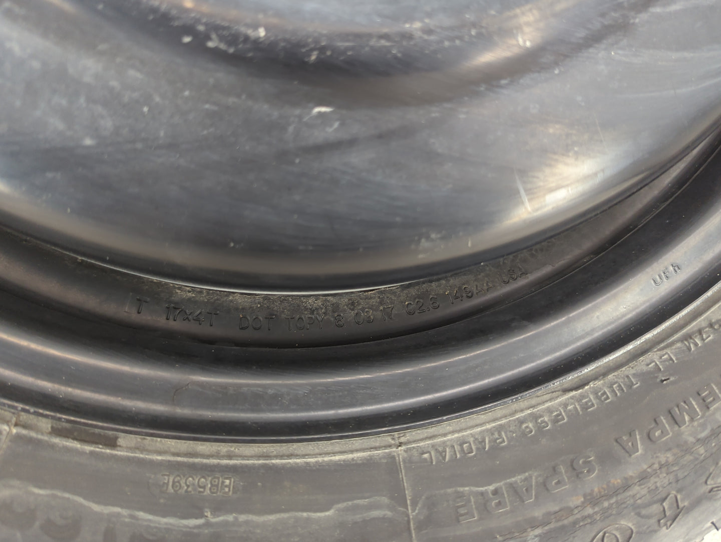 Dodge Caravan Spare Donut Tire Wheel Rim Oem 1486928 - Oemusedautoparts1.com