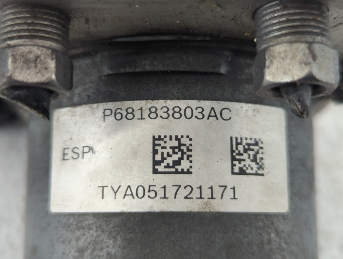 2017 Dodge Caravan Anti-Lock Brake ABS Pump Module Actuator OEM P/N:P68183803AC Fits Fits 2015 2016 2018 2019 2020 OEM Used 