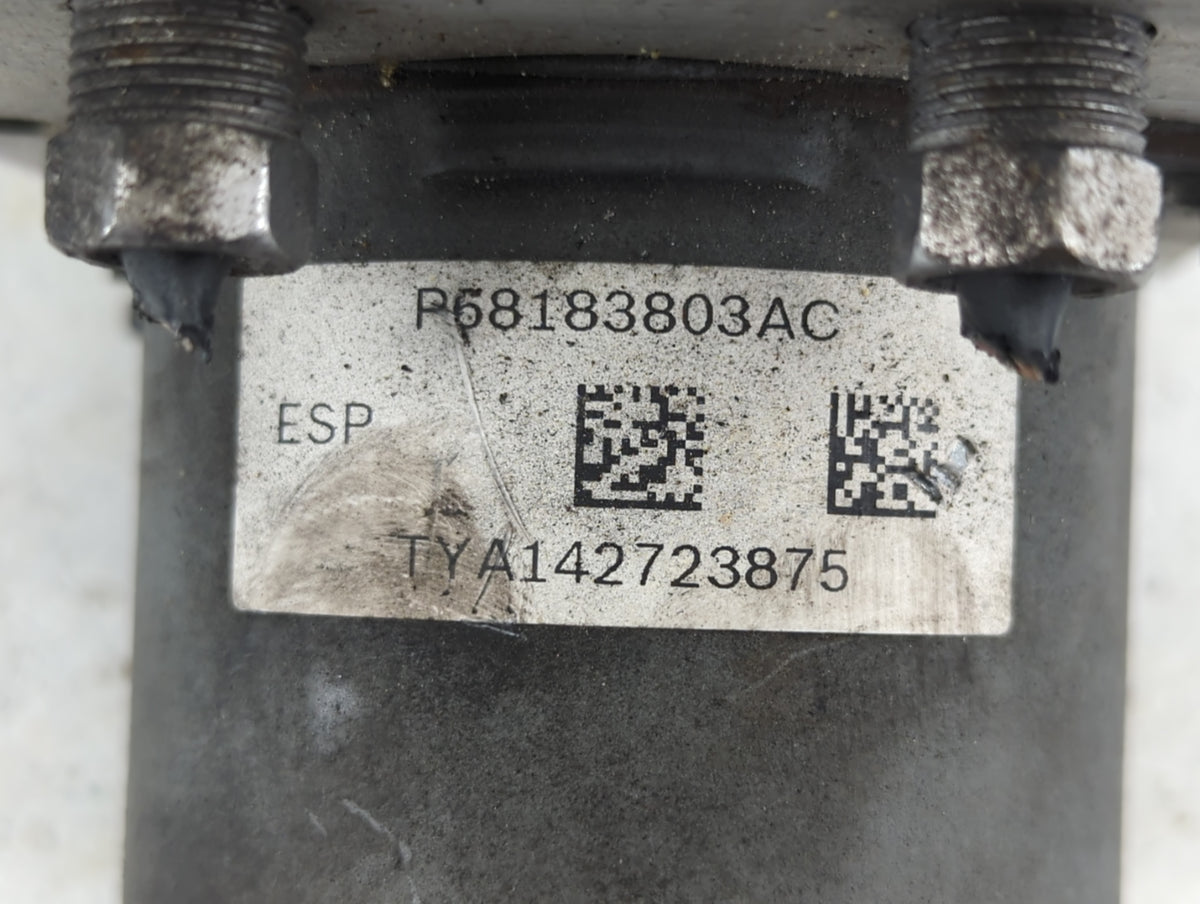2017 Dodge Caravan Anti-Lock Brake ABS Pump Module Actuator OEM P/N:P68183803AC Fits Fits 2015 2016 2018 2019 2020 OEM Used 