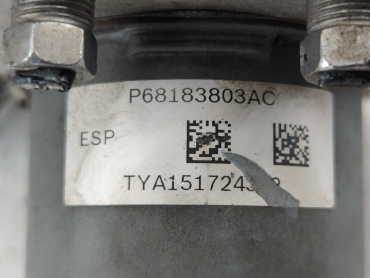 2017 Dodge Caravan Anti-Lock Brake ABS Pump Module Actuator OEM P/N:P68183803AC Fits Fits 2015 2016 2018 2019 2020 OEM Used 