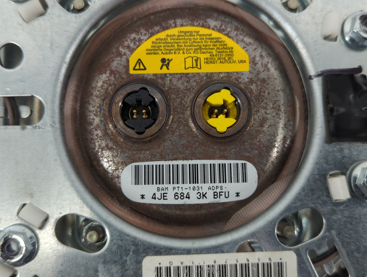 2017 Dodge Caravan Air Bag Driver Left Steering Wheel Mounted P/N:P1QK29DX9AH Fits Fits 2013 2014 2015 2016 2018 2019 2020 O