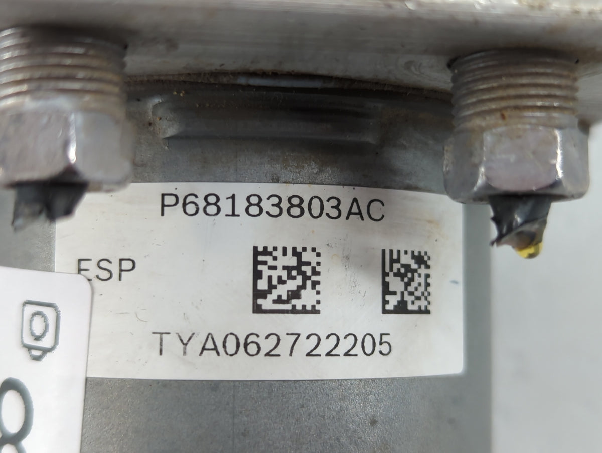 2017 Dodge Caravan Anti-Lock Brake ABS Pump Module Actuator OEM P/N:P68183803AC Fits Fits 2015 2016 2018 2019 2020 OEM Used 
