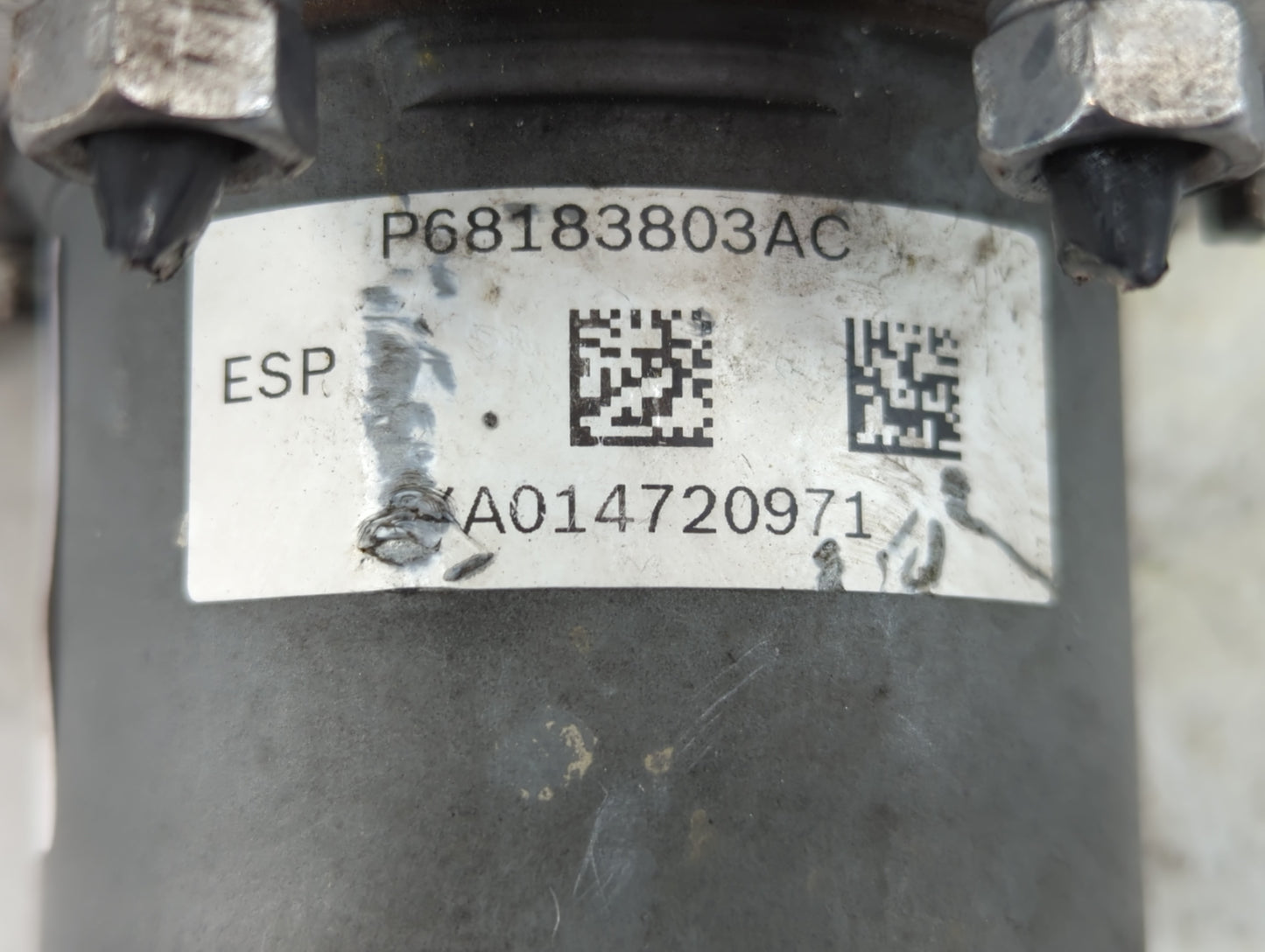 2017 Dodge Caravan ABS Pump Control Module Replacement P/N:P68183803AC Fits Fits 2015 2016 2018 2019 2020 OEM Used Auto Part