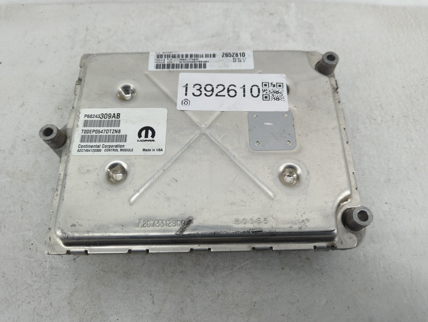 2016-2017 Dodge Challenger PCM Engine Control Computer ECU ECM PCU OEM P/N:P68243309AB Fits Fits 2016 2017 OEM Used Auto Par