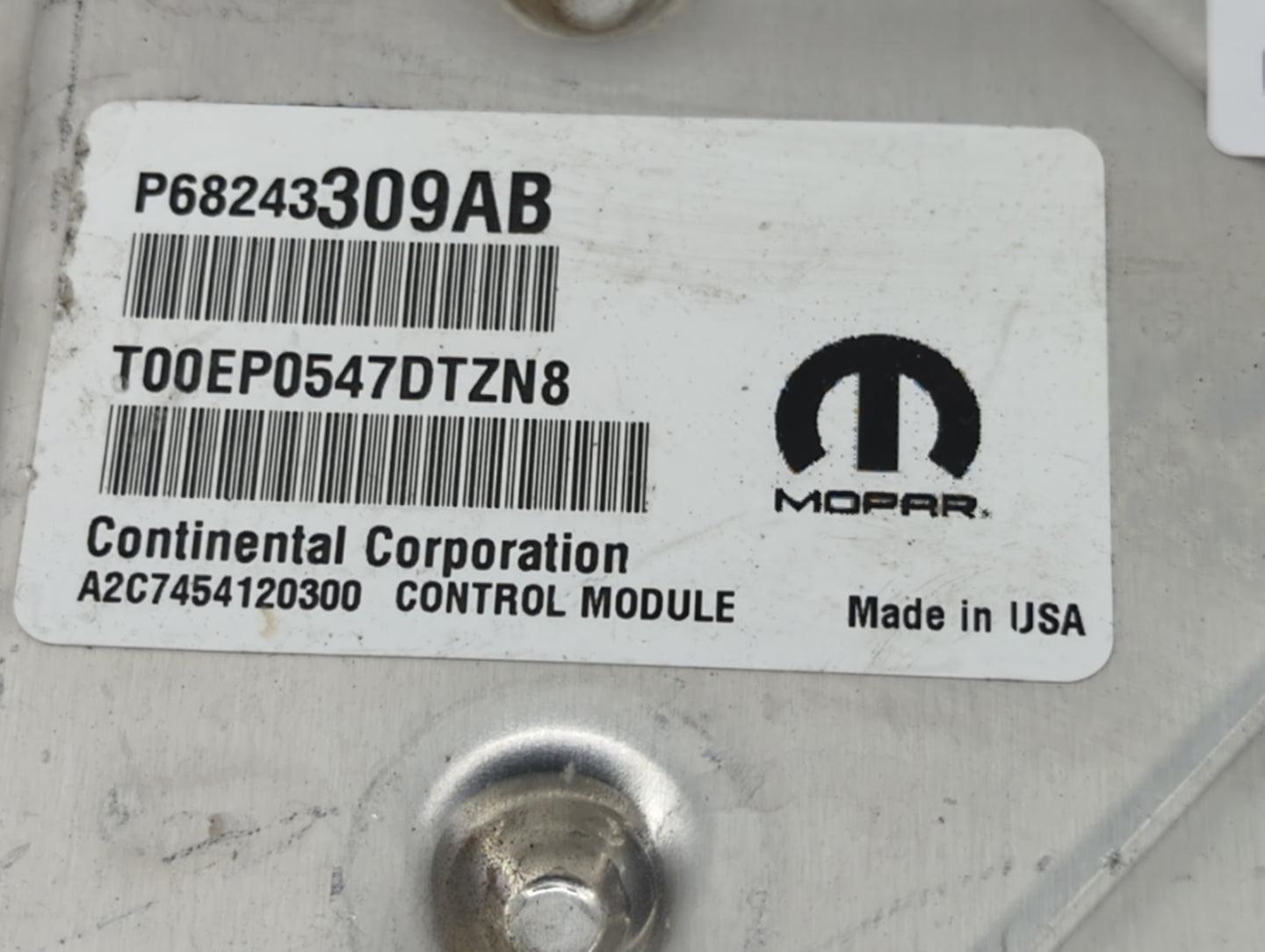 2016-2017 Dodge Challenger PCM Engine Control Computer ECU ECM PCU OEM P/N:P68243309AB Fits Fits 2016 2017 OEM Used Auto Par