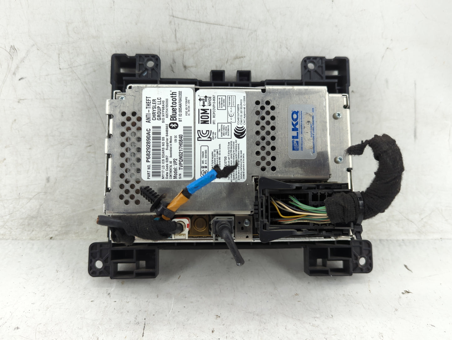 2017 Dodge Challenger Radio AM FM Cd Player Receiver Replacement P/N:68292890AC Fits OEM Used Auto Parts - Oemusedautoparts1