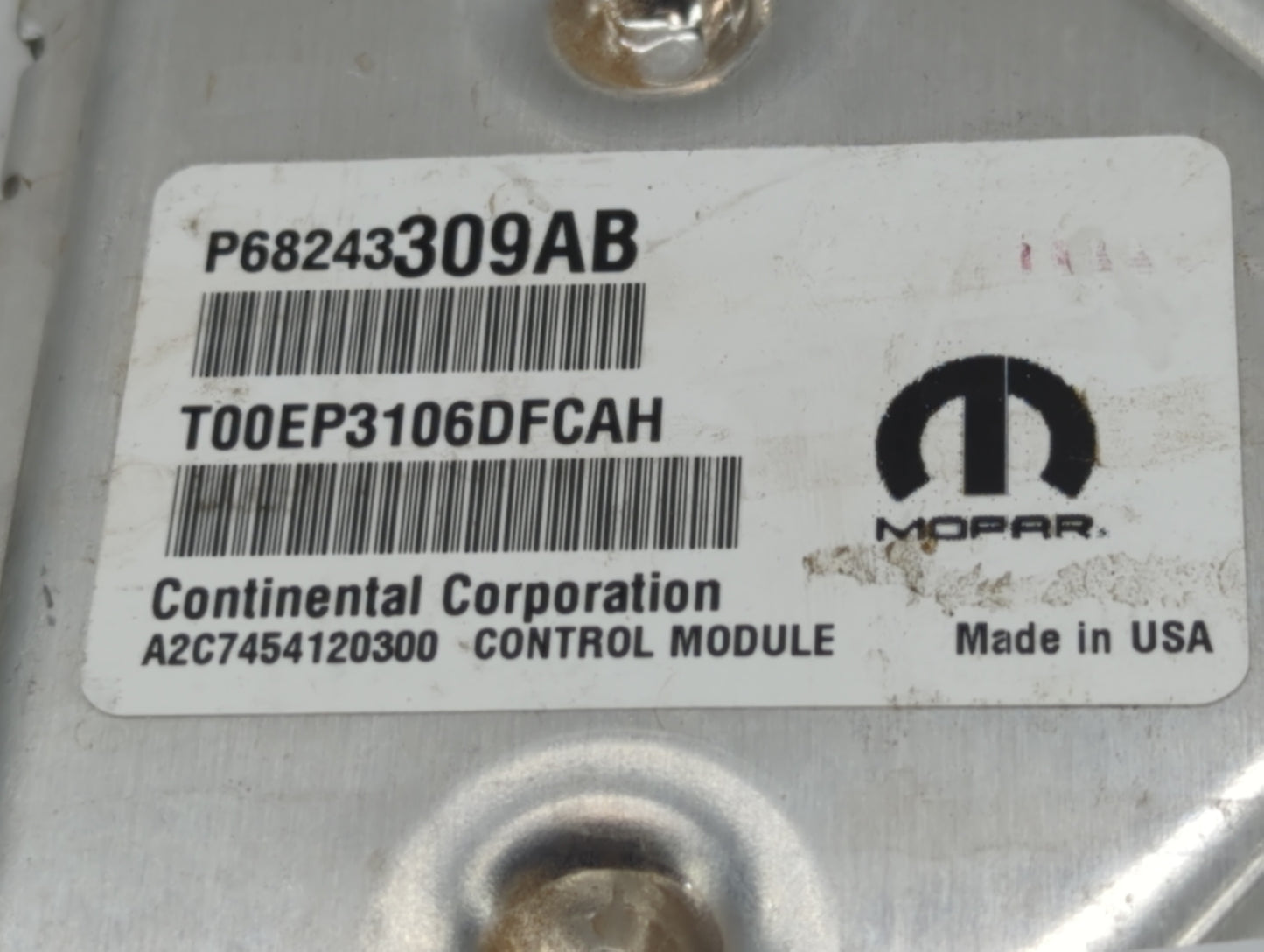 2016-2017 Dodge Challenger PCM Engine Control Computer ECU ECM PCU OEM P/N:P68243309AA P68243309AB Fits Fits 2016 2017 OEM U