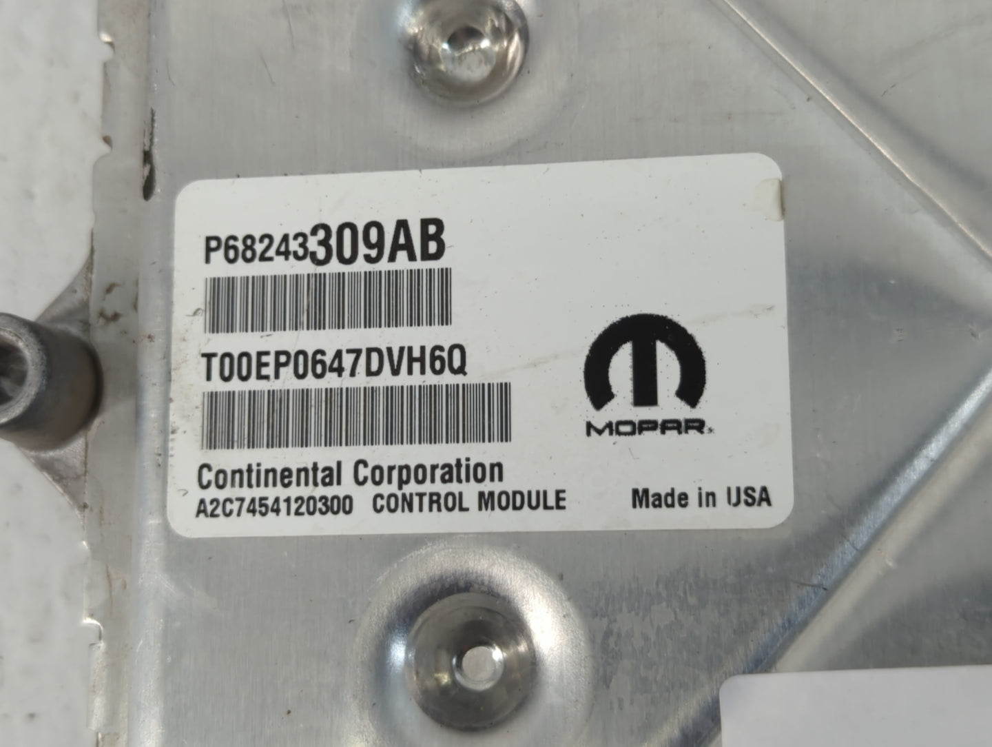 2016-2017 Dodge Challenger PCM Engine Control Computer ECU ECM PCU OEM P/N:A2C7454120300 P68243309AB Fits Fits 2016 2017 OEM
