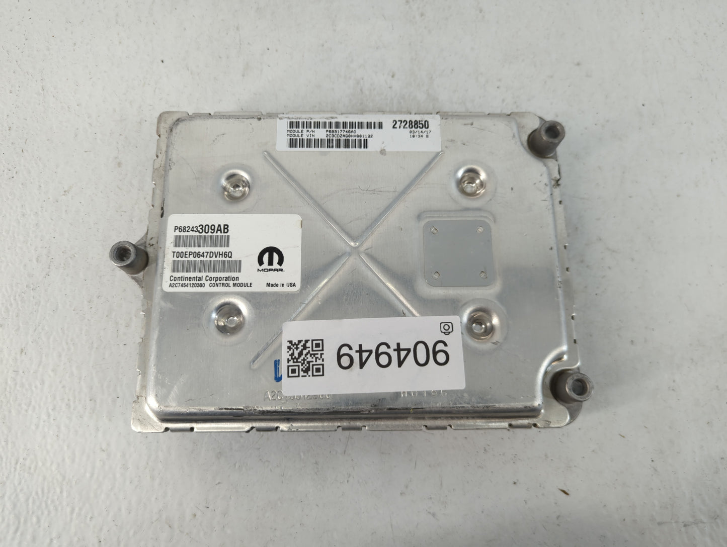 2016-2017 Dodge Challenger PCM Engine Control Computer ECU ECM PCU OEM P/N:A2C7454120300 P68243309AB Fits Fits 2016 2017 OEM