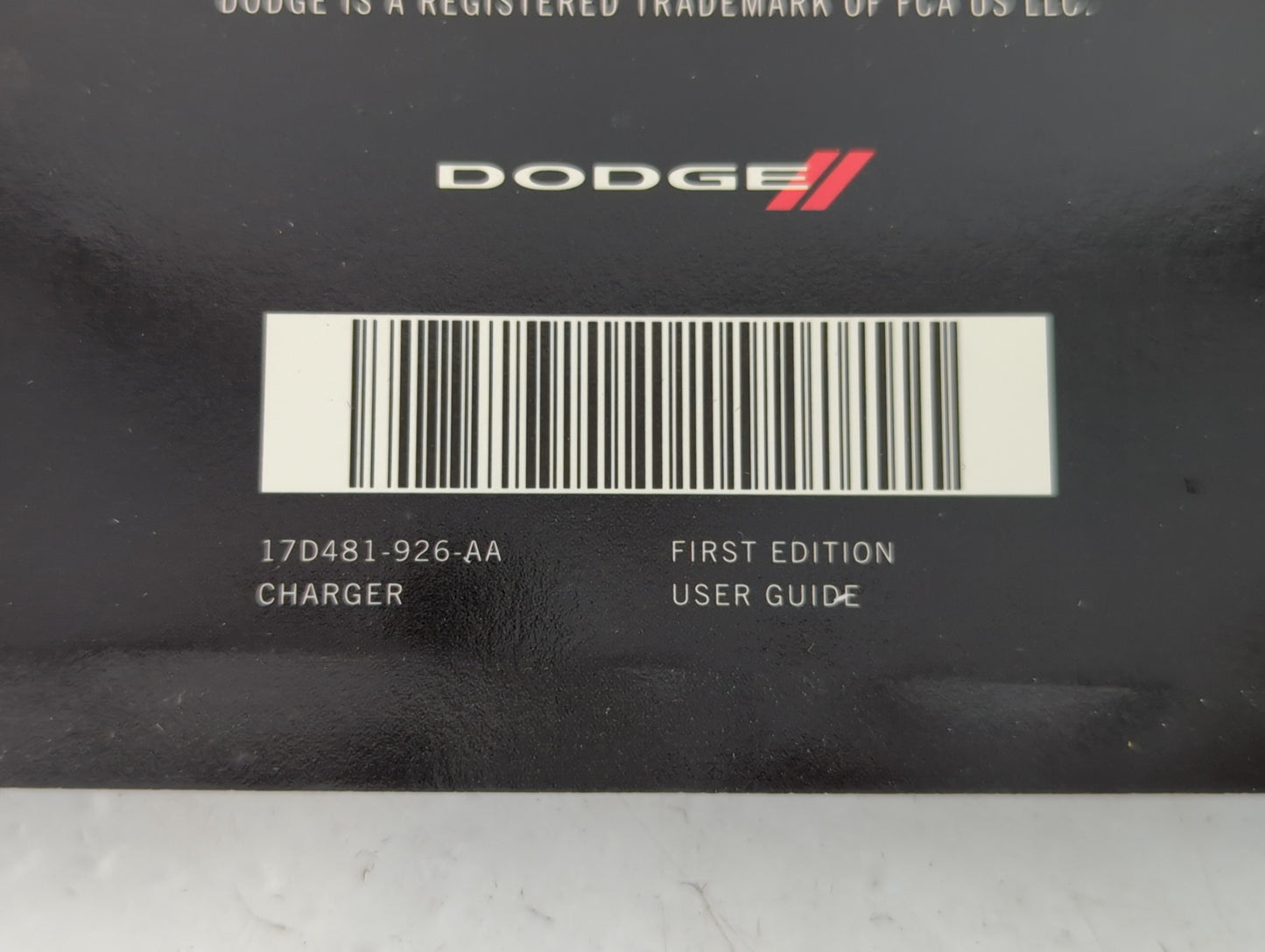 2017 Dodge Charger Owners Manual Book Guide P/N:17D481-926-AA OEM Used Auto Parts - Oemusedautoparts1.com