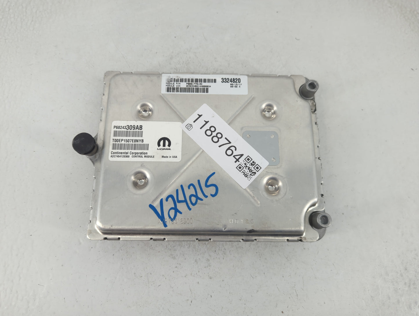 2016-2017 Dodge Charger PCM Engine Control Computer ECU ECM PCU OEM P/N:P68243309AB Fits Fits 2016 2017 OEM Used Auto Parts 