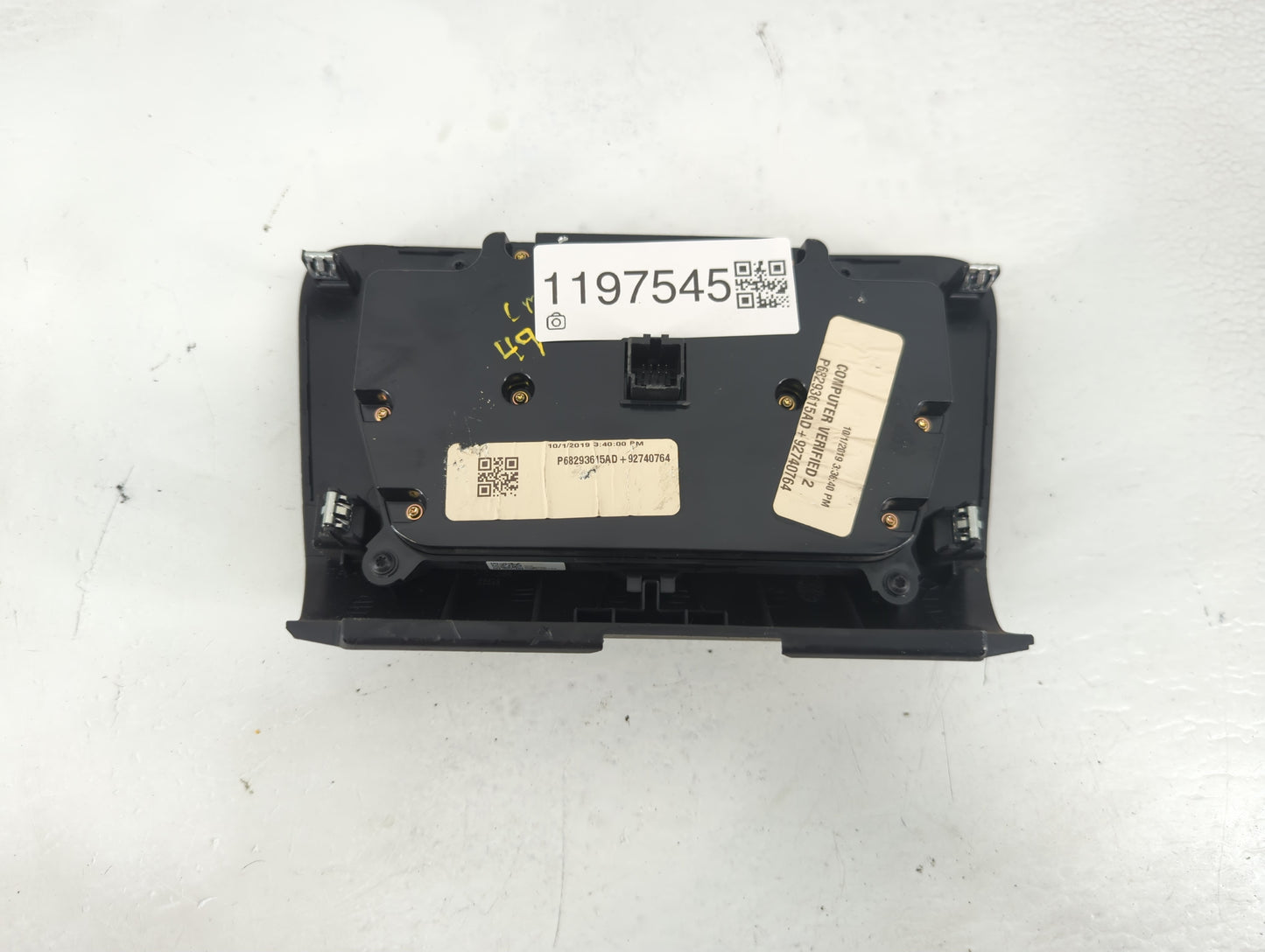 2017-2021 Dodge Charger Climate Control Module Temperature AC/Heater Replacement P/N:P68293615AD Fits OEM Used Auto Parts - 
