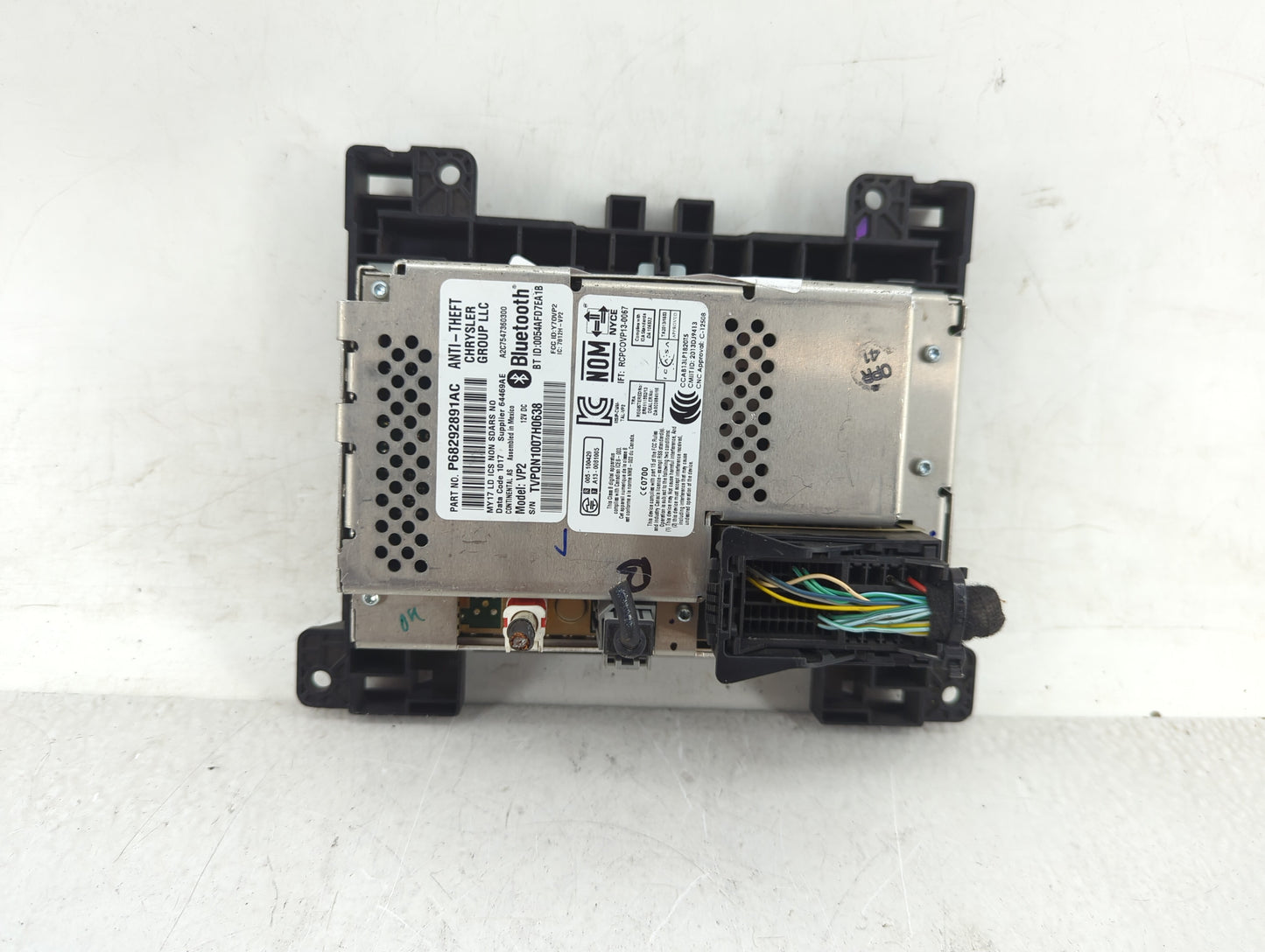 2017 Dodge Charger Radio AM FM Cd Player Receiver Replacement P/N:68292891AC Fits OEM Used Auto Parts - Oemusedautoparts1.co