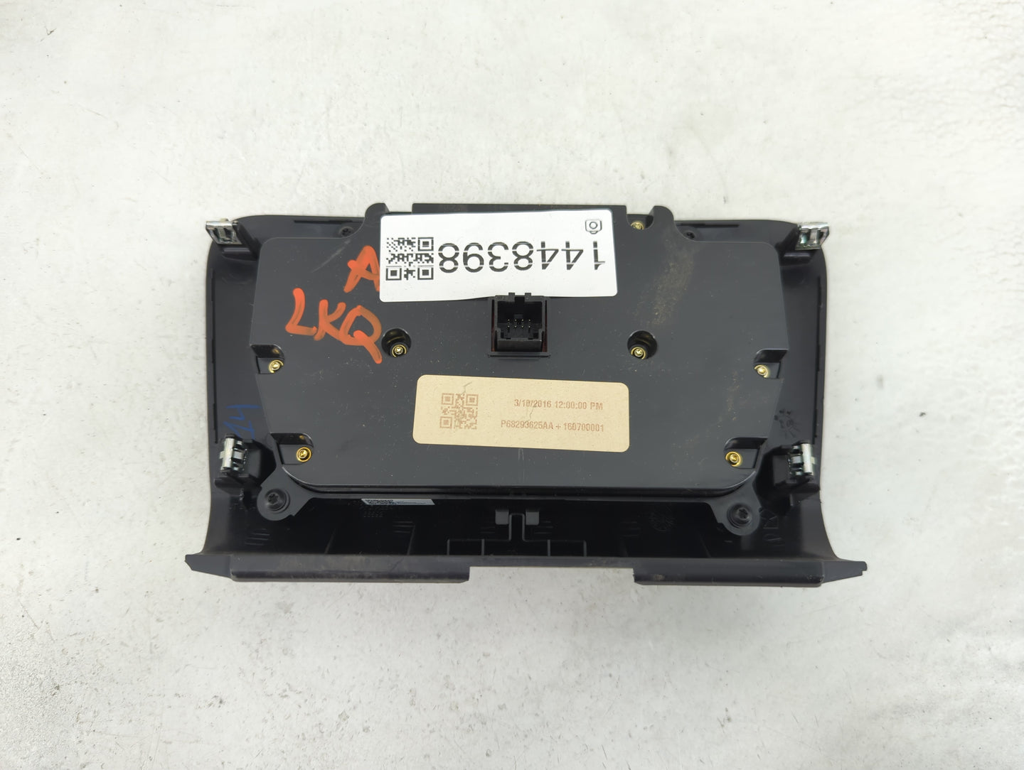 2015-2016 Dodge Charger Climate Control Module Temperature AC/Heater Replacement P/N:P68293625AA Fits Fits 2015 2016 OEM Use