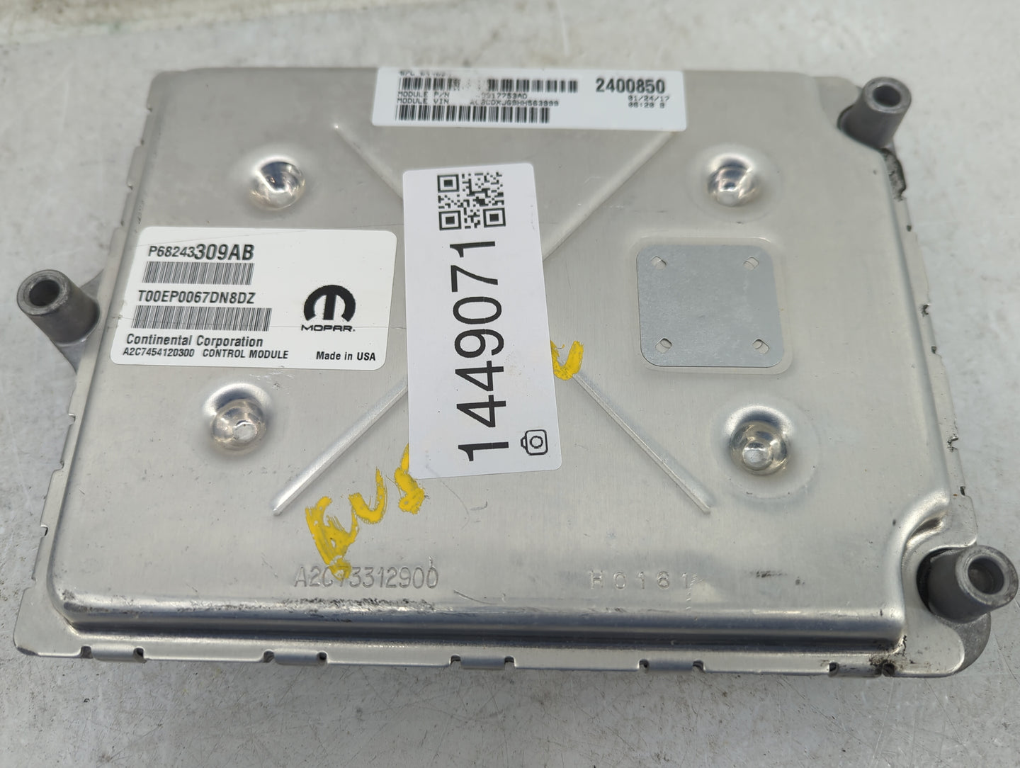 2016-2017 Dodge Charger PCM Engine Control Computer ECU ECM PCU OEM P/N:P68243309AB T00EP0067DN8DZ Fits Fits 2016 2017 OEM U