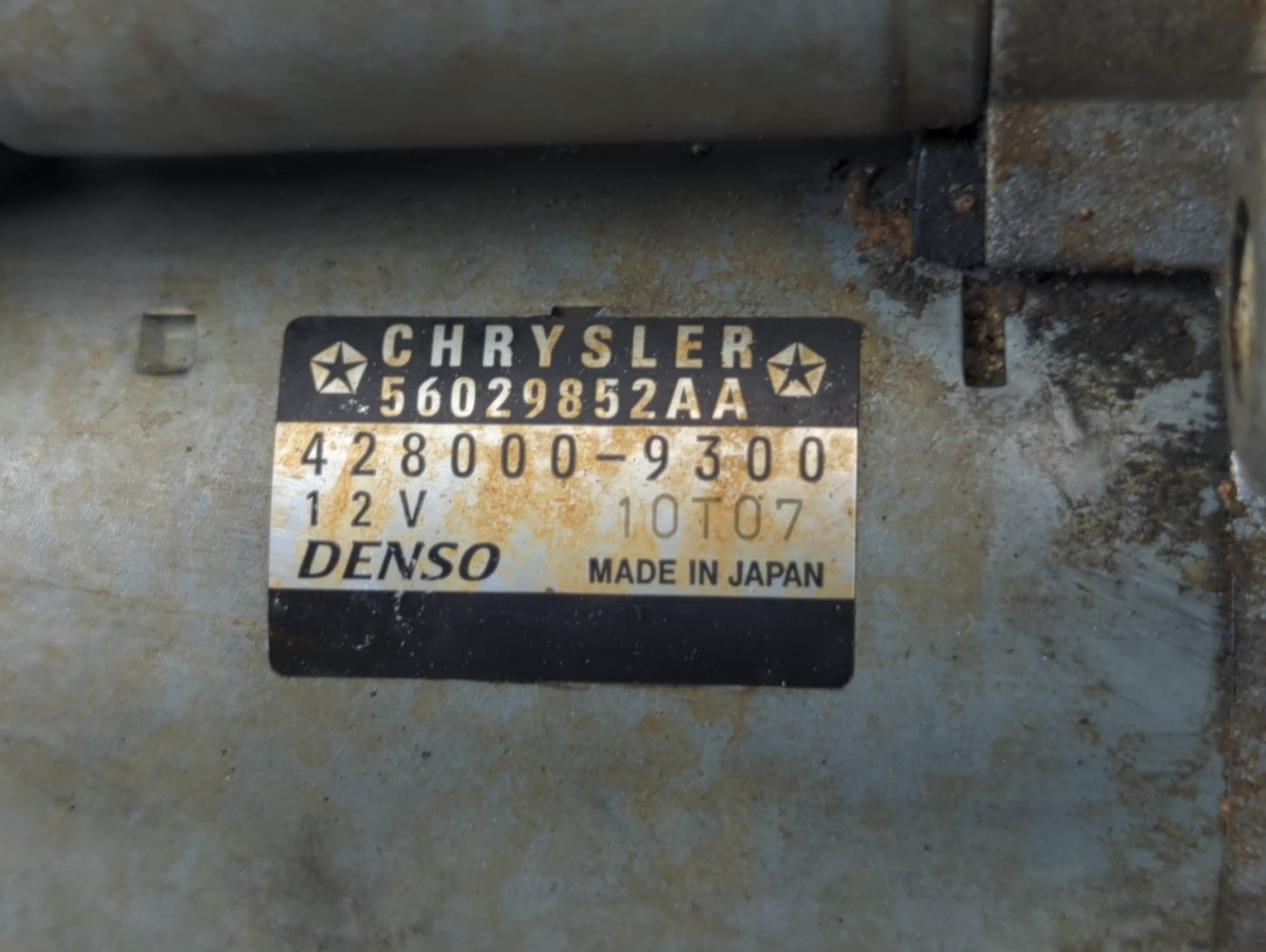 2017 Dodge Charger Car Starter Motor Solenoid OEM P/N:428000-9300 Fits OEM Used Auto Parts - Oemusedautoparts1.com