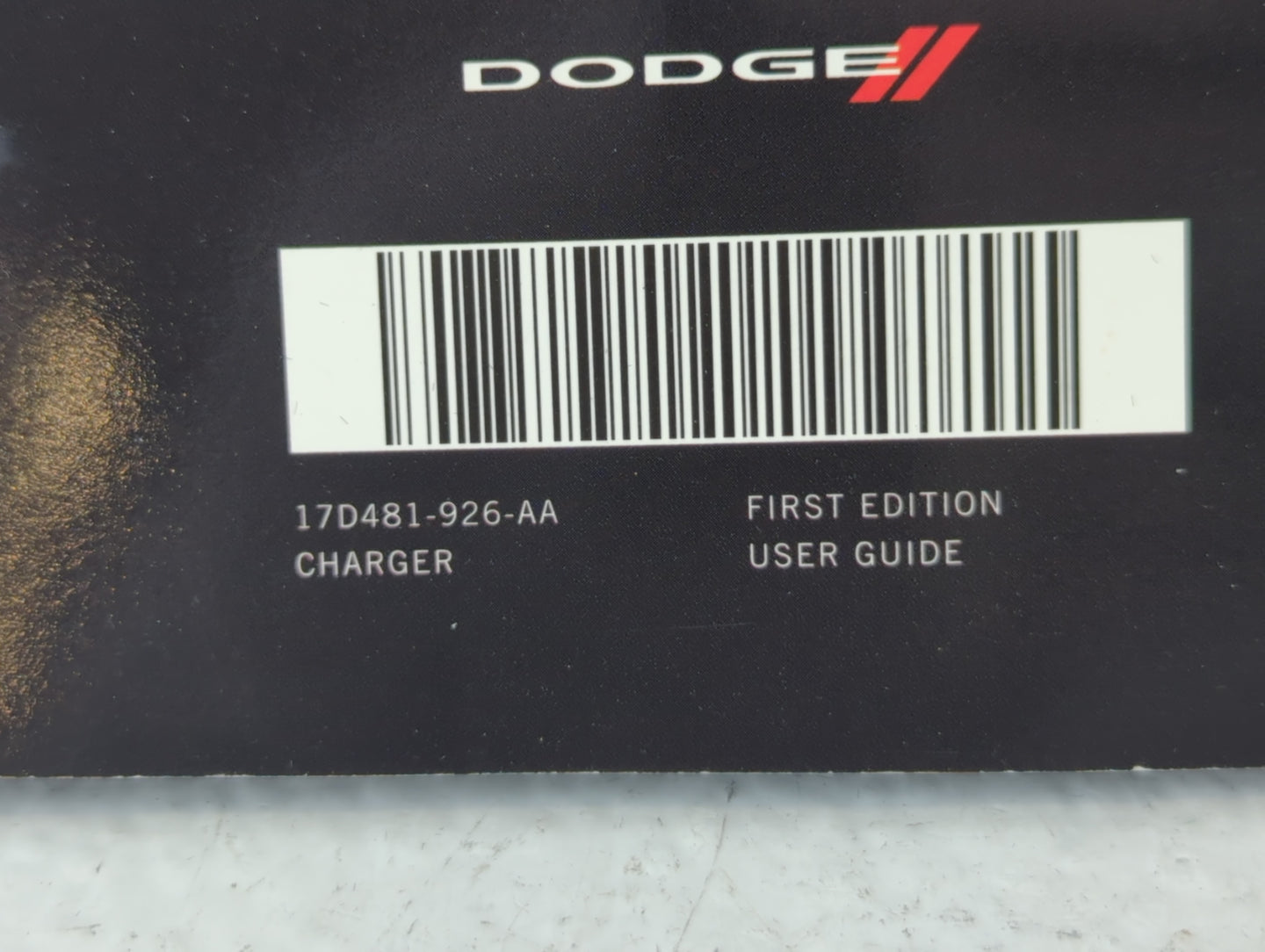 2017 Dodge Charger Owners Manual Book Guide P/N:17D481-926-AA OEM Used Auto Parts - Oemusedautoparts1.com