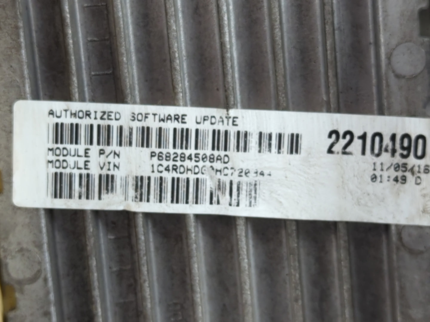 2016-2017 Dodge Durango PCM Engine Control Computer ECU ECM PCU OEM P/N:P68243326AB Fits Fits 2016 2017 OEM Used Auto Parts 