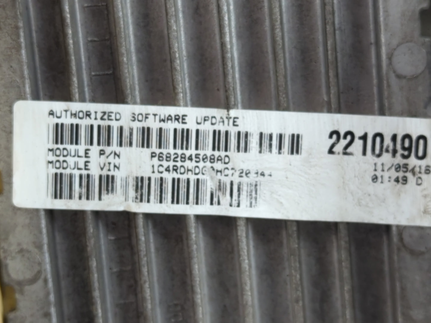2016-2017 Dodge Durango PCM Engine Control Computer ECU ECM PCU OEM P/N:P68243326AB Fits Fits 2016 2017 OEM Used Auto Parts 
