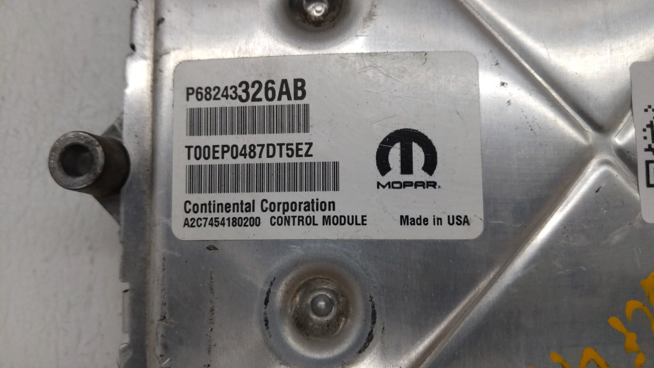 2016-2017 Dodge Durango PCM Engine Control Computer ECU ECM PCU OEM P/N:P68243326AB Fits Fits 2016 2017 OEM Used Auto Parts 