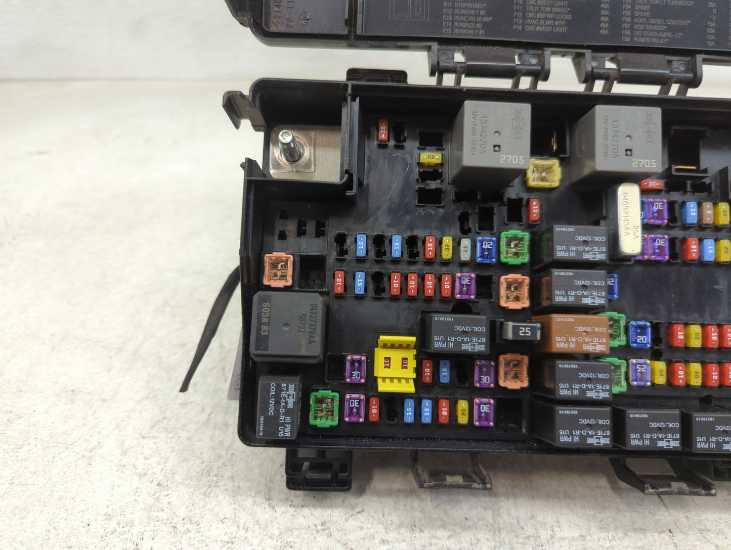 2017 Dodge Durango Fusebox Fuse Box Panel Relay Module P/N:7140-1980-30 Fits OEM Used Auto Parts - Oemusedautoparts1.com