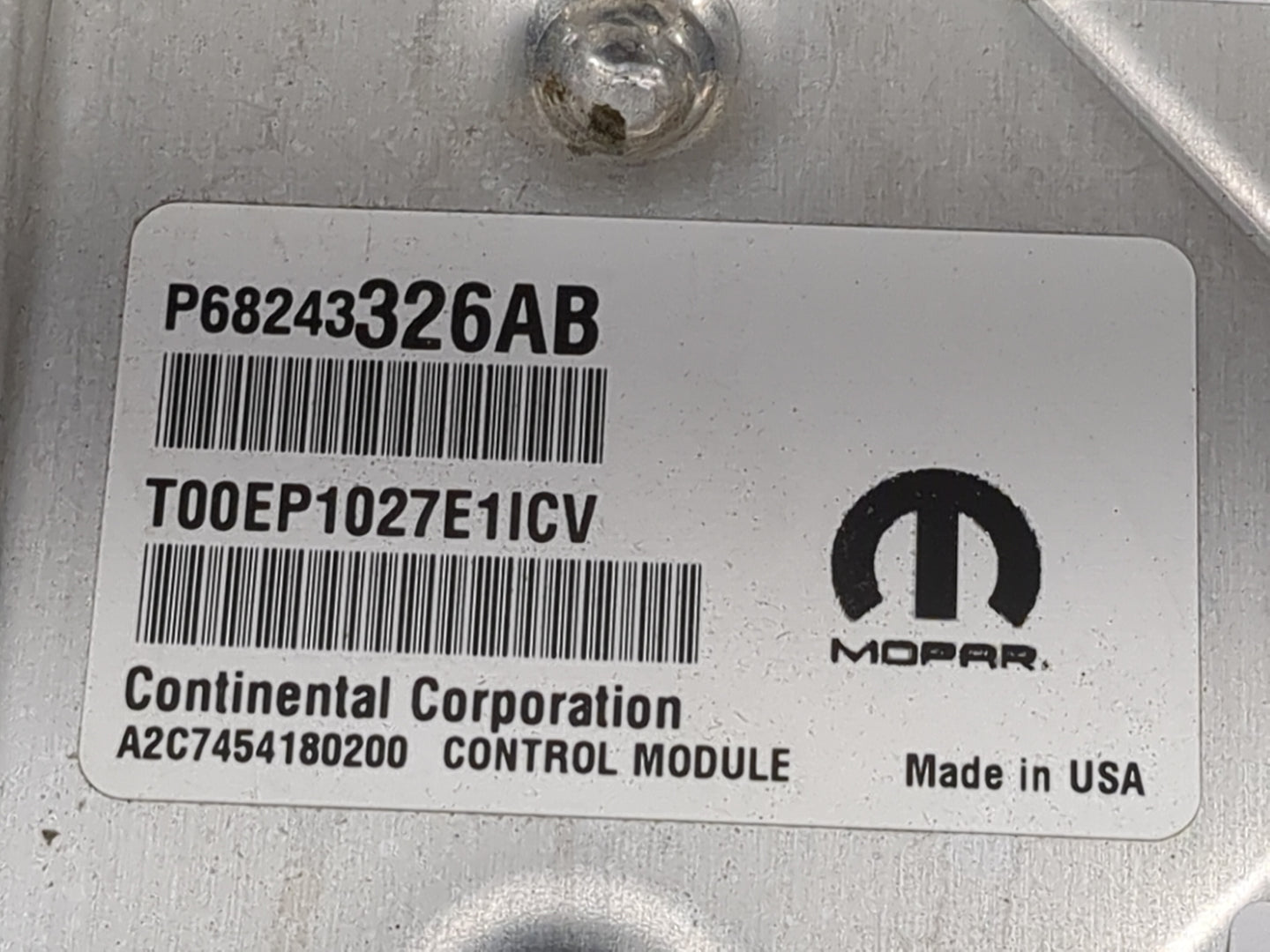 2016-2017 Dodge Durango PCM Engine Control Computer ECU ECM PCU OEM P/N:68243326AB Fits Fits 2016 2017 OEM Used Auto Parts -