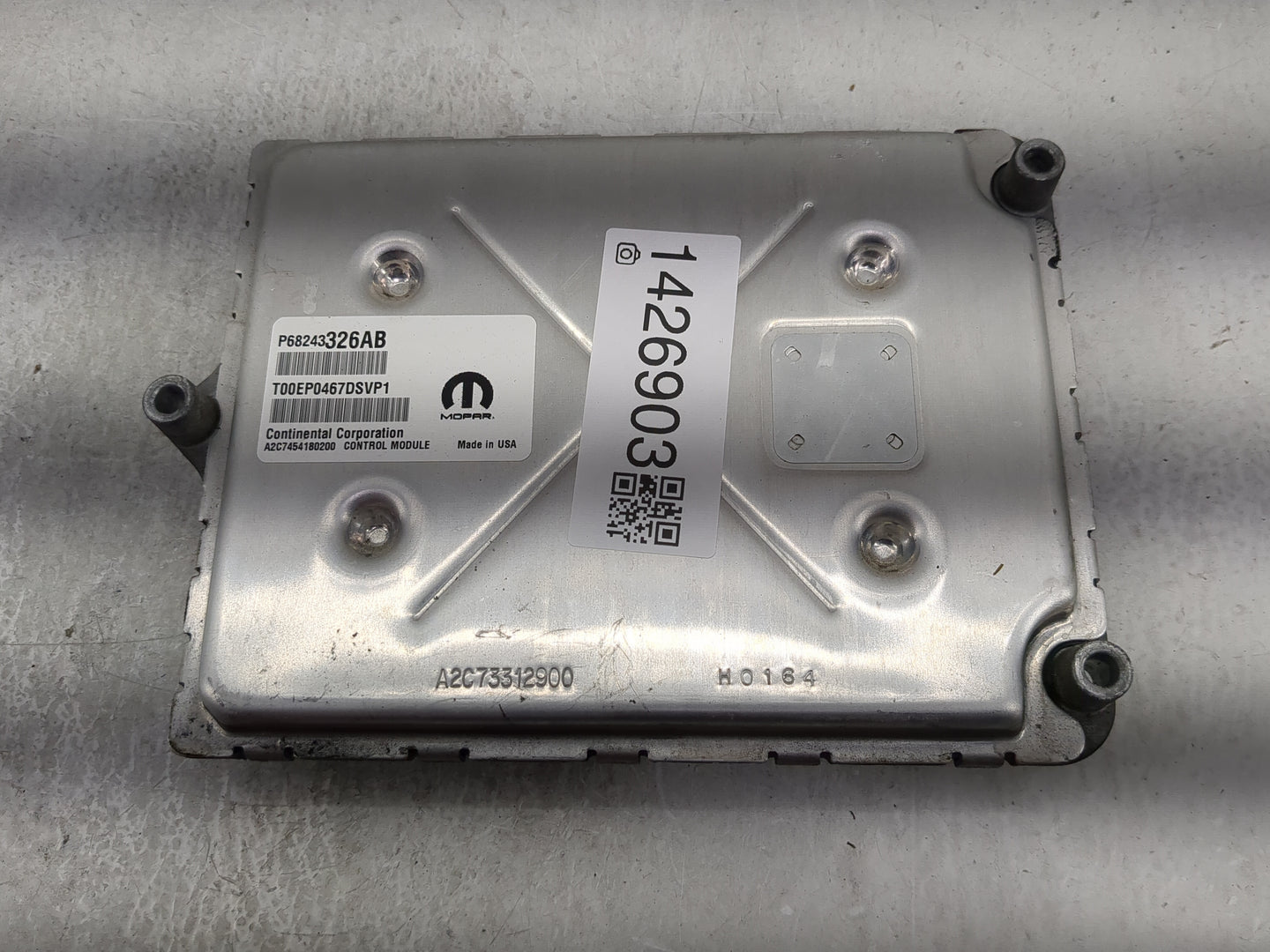 2016-2017 Dodge Durango PCM Engine Control Computer ECU ECM PCU OEM P/N:P68243326AB T00EP0467DSVP1 Fits Fits 2016 2017 OEM U