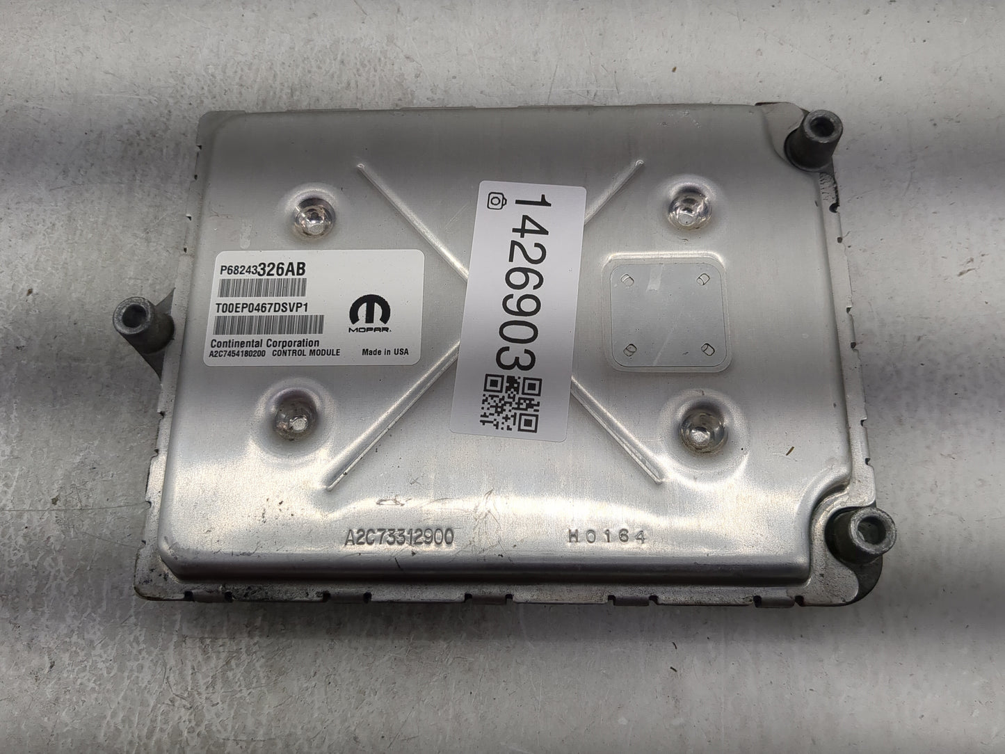 2016-2017 Dodge Durango PCM Engine Control Computer ECU ECM PCU OEM P/N:P68243326AB T00EP0467DSVP1 Fits Fits 2016 2017 OEM U