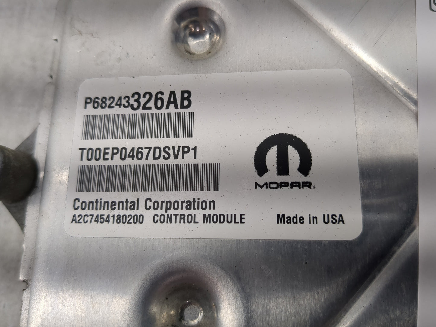 2016-2017 Dodge Durango PCM Engine Control Computer ECU ECM PCU OEM P/N:P68243326AB T00EP0467DSVP1 Fits Fits 2016 2017 OEM U