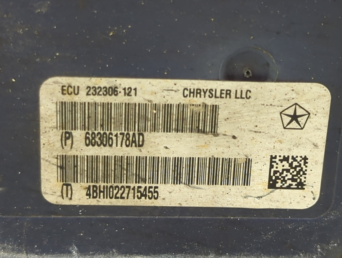 2017 Dodge Durango Anti-Lock Brake ABS Pump Module Actuator OEM P/N:68306178AD 232306-121, 4BHI022715455 Fits OEM Used Auto 