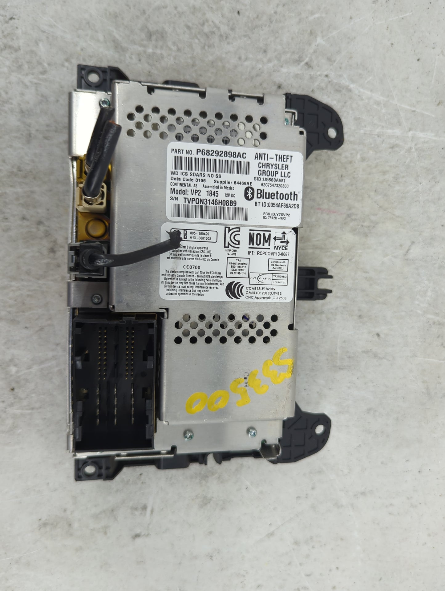 2017 Dodge Durango Radio AM FM Cd Player Receiver Replacement P/N:P68292898AC VP2 Fits OEM Used Auto Parts - Oemusedautopart