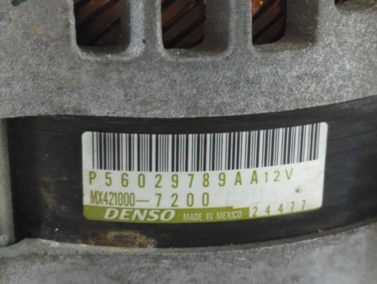 2017 Dodge Durango Alternator Replacement Generator Charging Assembly Engine OEM P/N:MX421000-7200 P56029789AA Fits OEM Used