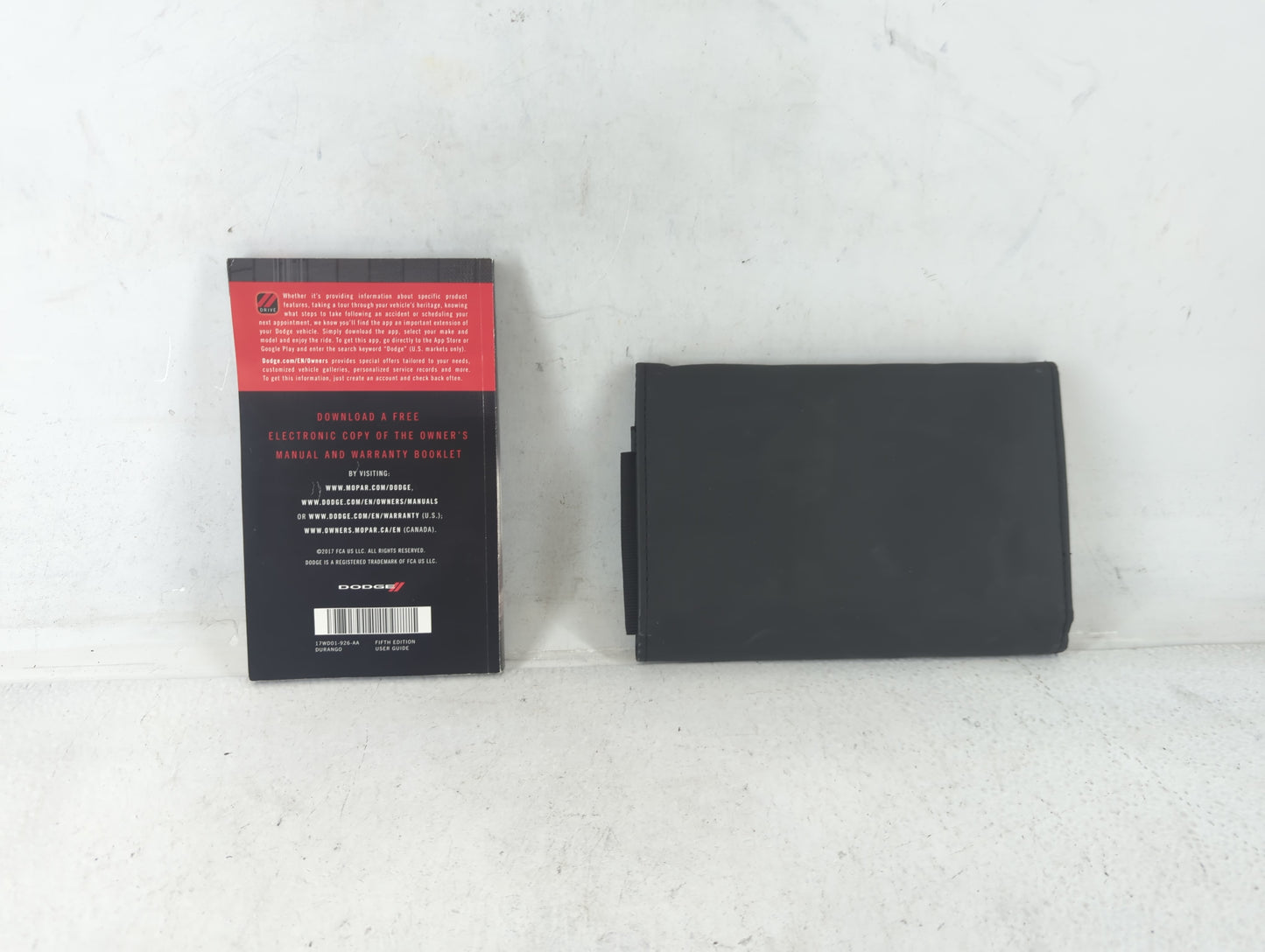 2017 Dodge Durango Owners Manual Book Guide P/N:17WD01-926-AA OEM Used Auto Parts - Oemusedautoparts1.com