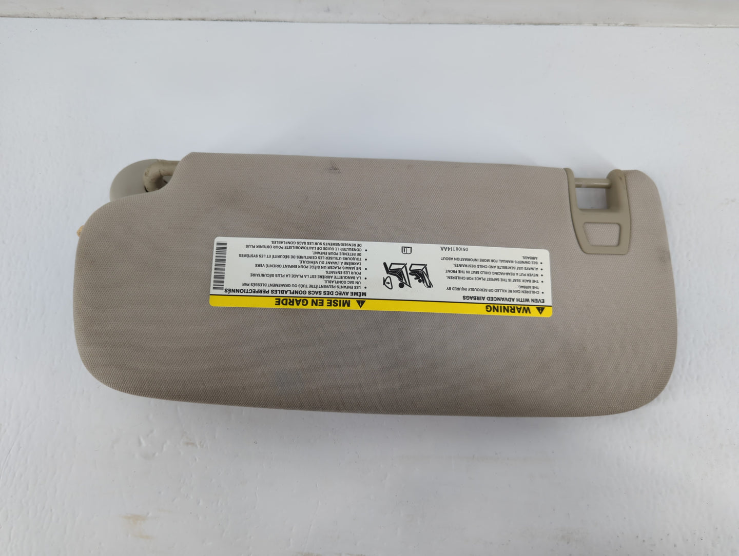 2011-2022 Dodge Durango Sun Visor Shade Replacement Passenger Right Mirror Fits OEM Used Auto Parts - Oemusedautoparts1.com