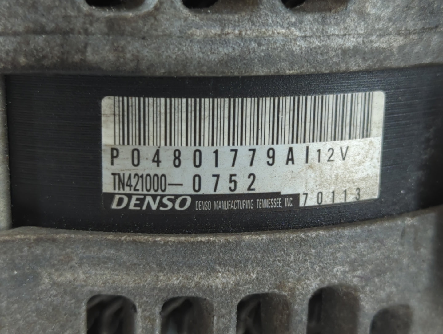 2011-2015 Dodge Durango Alternator Replacement Generator Charging Assembly Engine OEM P/N:TN421000-0752 P04801779AI Fits OEM