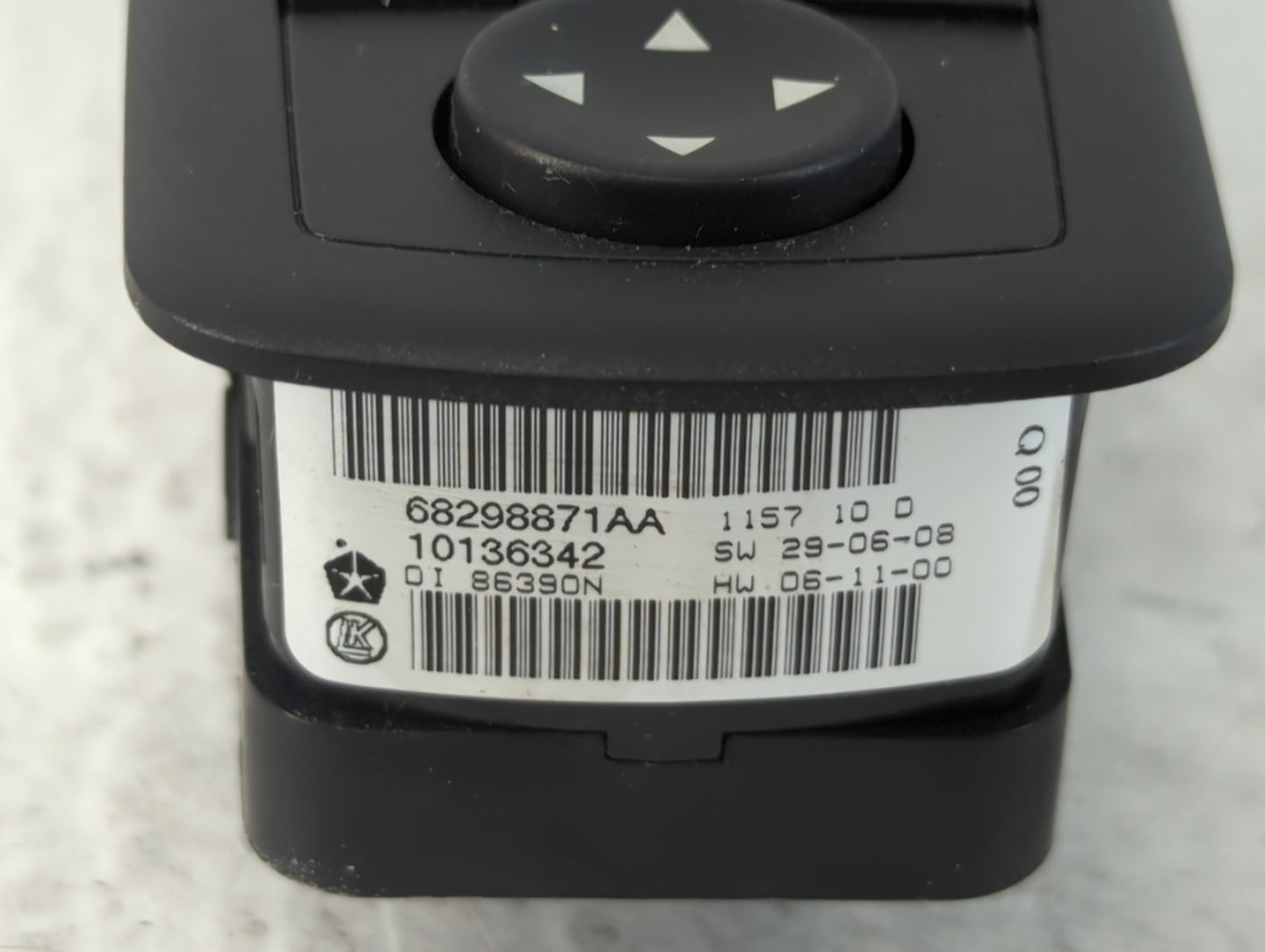 2012-2020 Dodge Grand Caravan Master Power Window Switch Replacement Driver Side Left P/N:68298871AA Fits OEM Used Auto Part
